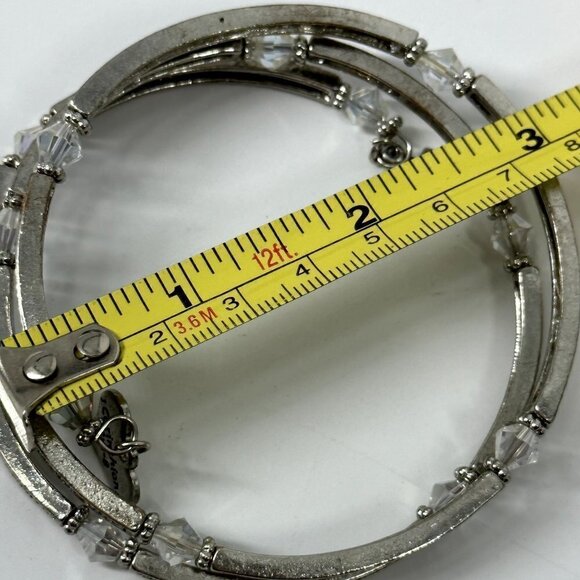 Silvertone Scripture Wrap Coil Bracelet I Cor 13:4-8 - Picture 6 of 6